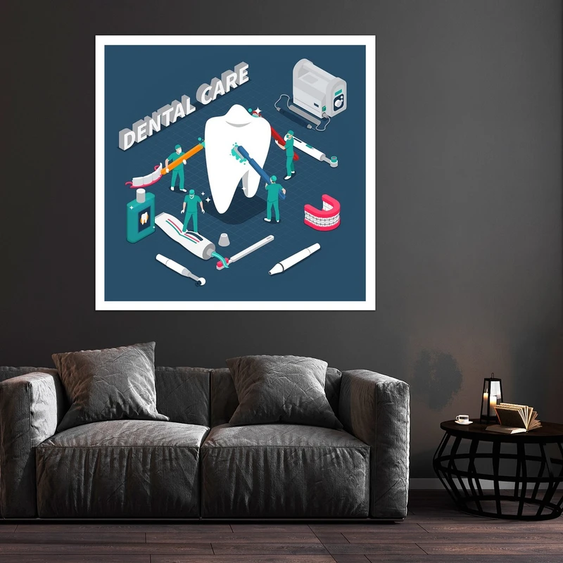 تابلو بکلیت طرح بهداشت دهان و دندان مدل قاب شاسی W-S10122
