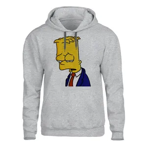 هودی مردانه مدل سیمیسون غمگین  کد SH68 رنگ طوسی