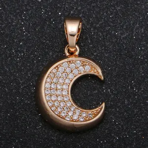 آویز گردنبند طلا 18 عیار زنانه قیراط طرح ماه کد GH2577