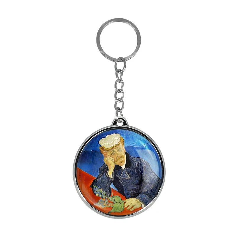 جاکلیدی خندالو طرح پرتره دکتر گاچه ونسان ونگوگ (Van Gogh) مدل دوطرفه کد 3680736808