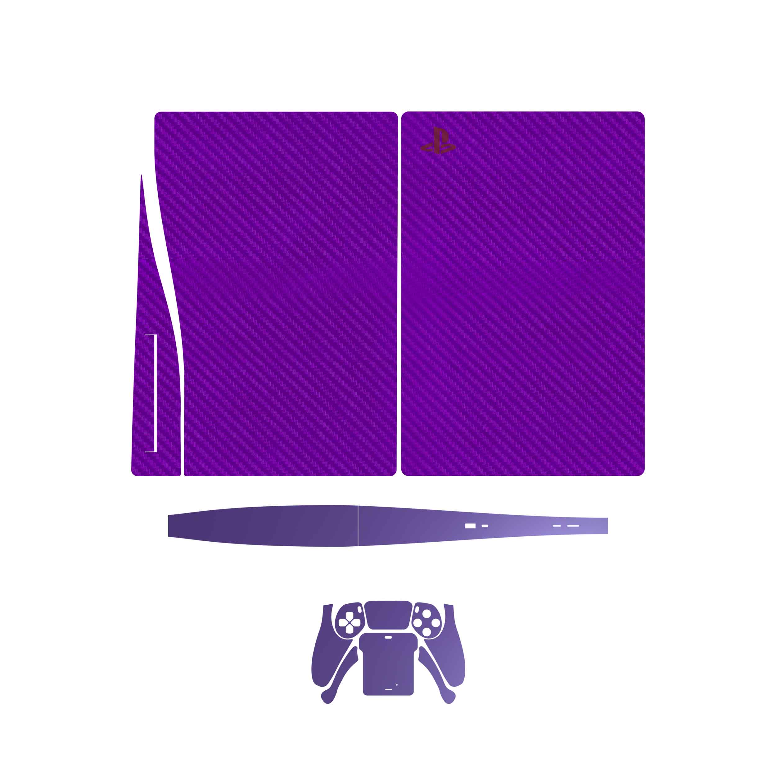 برچسب کنسول و دسته بازی PS5 ماهوت مدل  Purple-Fiber