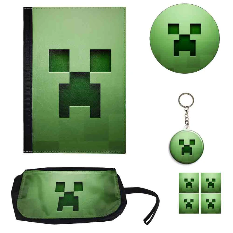 ست لوازم التحریر طرح ماینکرافت کد Minecraft 2 بسته 8 عددی