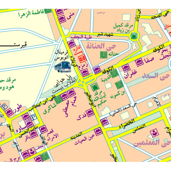 نقشه گیتاشناسی شهرکربلا کد589 نقشه گیتاشناسی شهرکربلا کد589