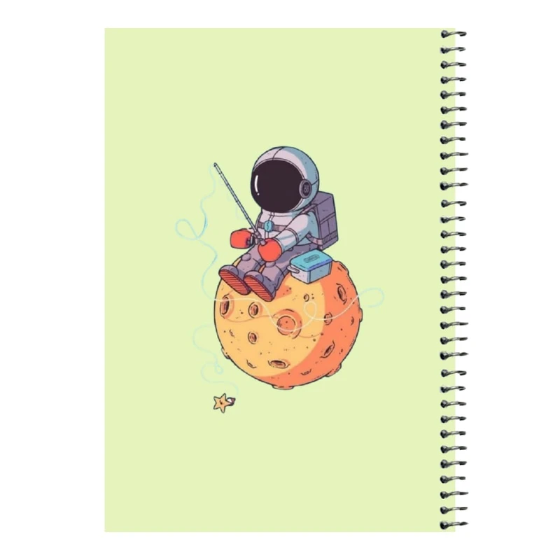 دفتر مشق 80 برگ اس جی مدل فضانورد و ماه کد 4