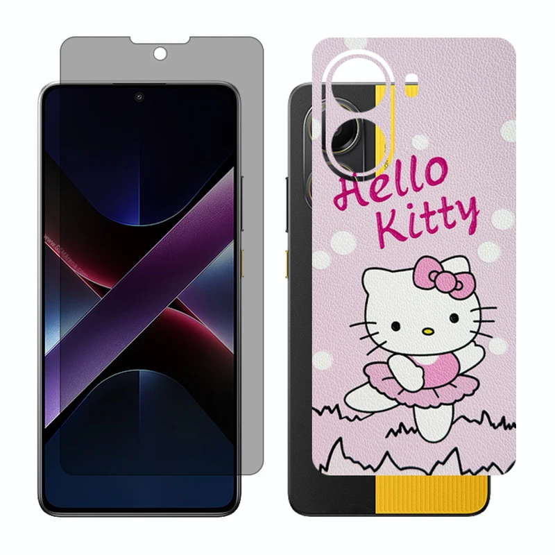 محافظ صفحه نمایش حریم شخصی گلس مدل Together مناسب برای گوشی موبایل شیائومی Poco X7 Pro به همراه برچسب پوششی پشت گوشی