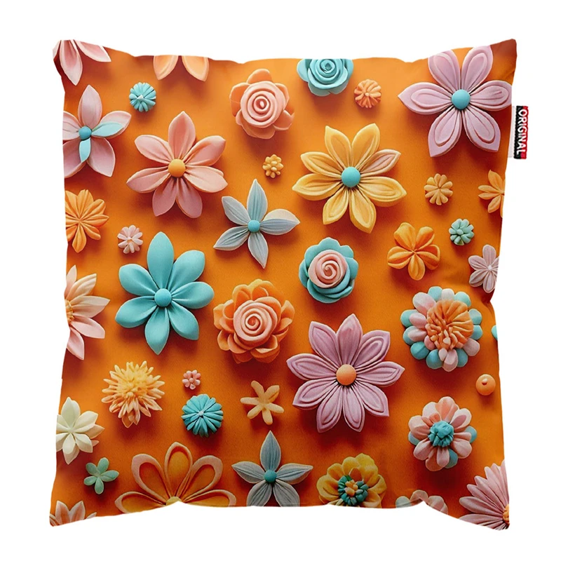 کوسن پاد آفرین طرح گل سایز 30*30 سانتی متر کد 823