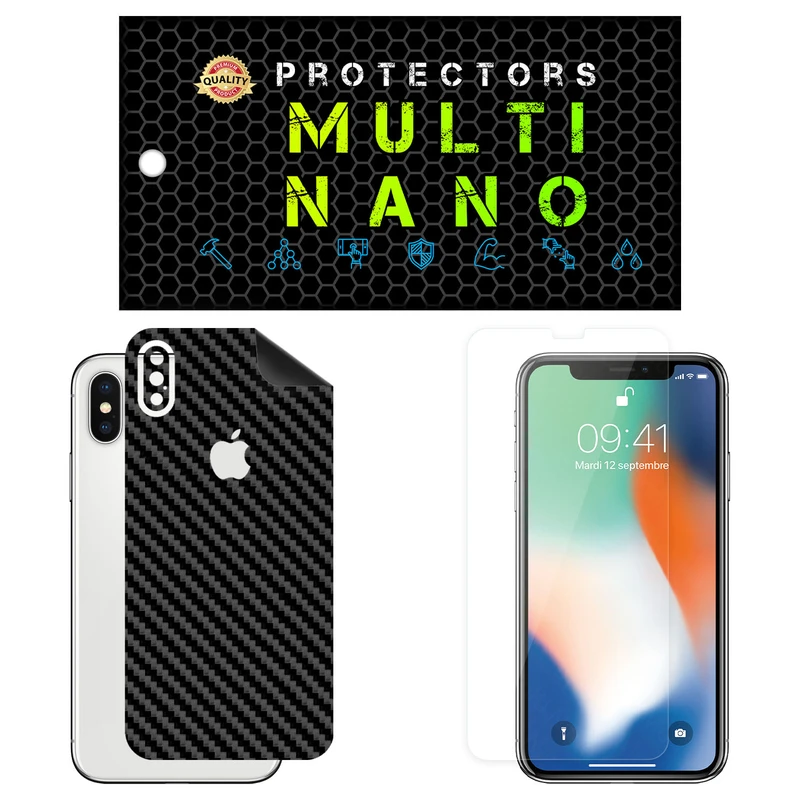 محافظ صفحه نمایش مولتی نانو مدل X-SFC مناسب برای گوشی موبایل اپل iPhone X به همراه برچسب پوششی