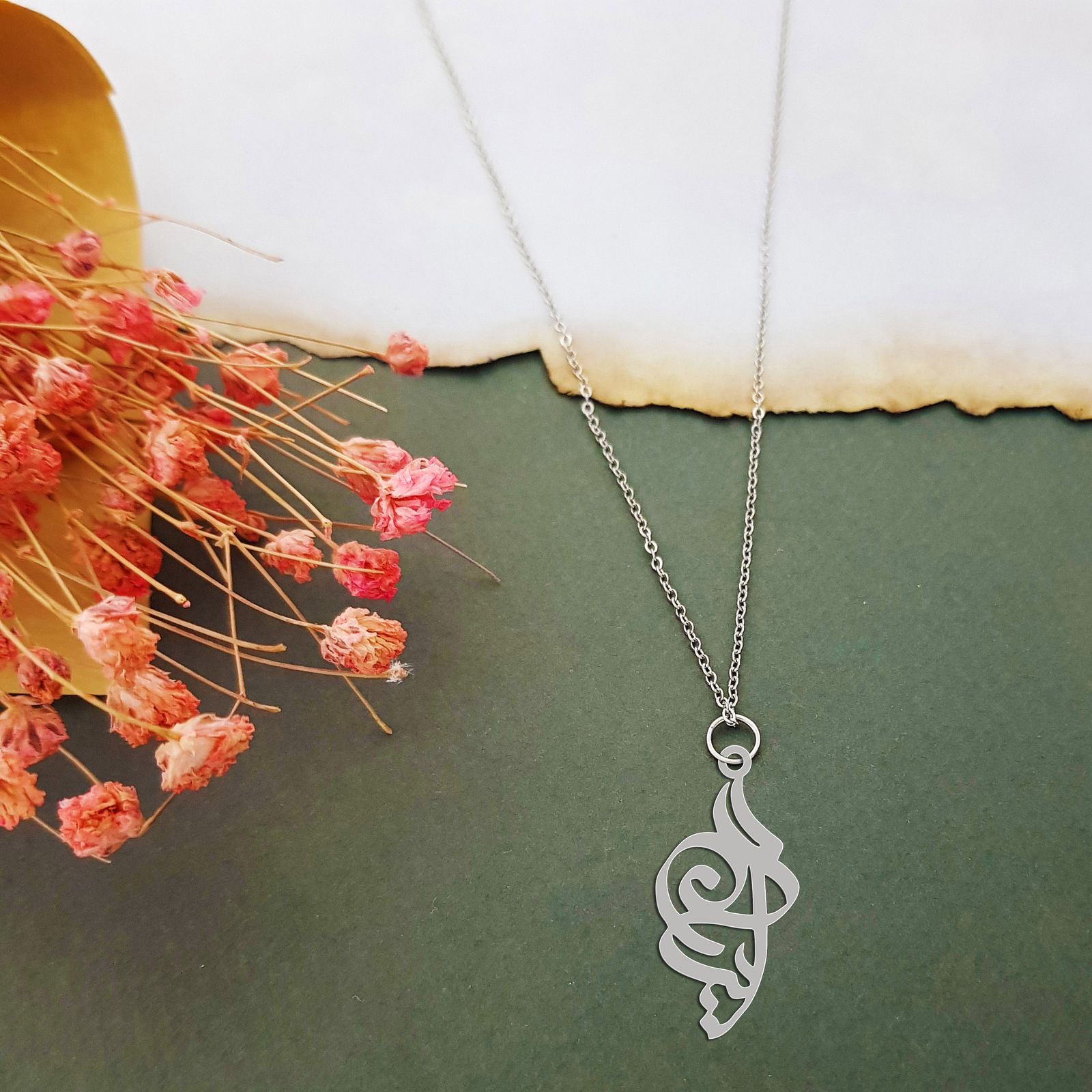 گردنبند نقره زنانه ترمه ۱ مدل آیسان کد ma 251 -  - 2