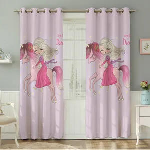 پرده نیروانا طرح کودک  مدل مخمل کد 8230 سایز 140×280 سانتی متر