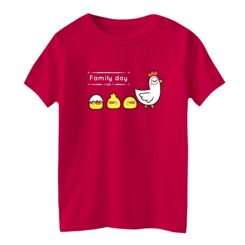 تی شرت آستین کوتاه بچگانه مدل مرغ و جوجه ها