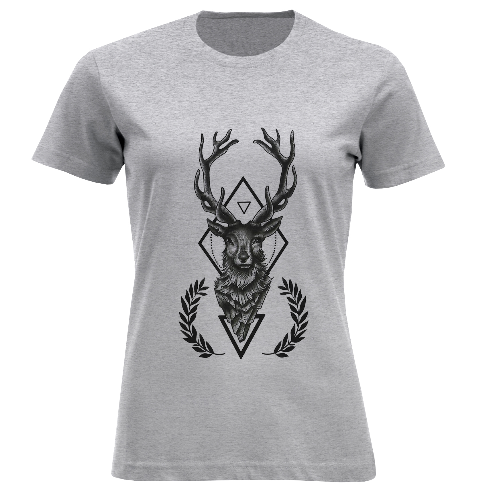 تی شرت آستین کوتاه زنانه مدل گوزن D842