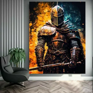 تابلو بوم طرح مخمل شوالیه مدل آتشین کد BK23700