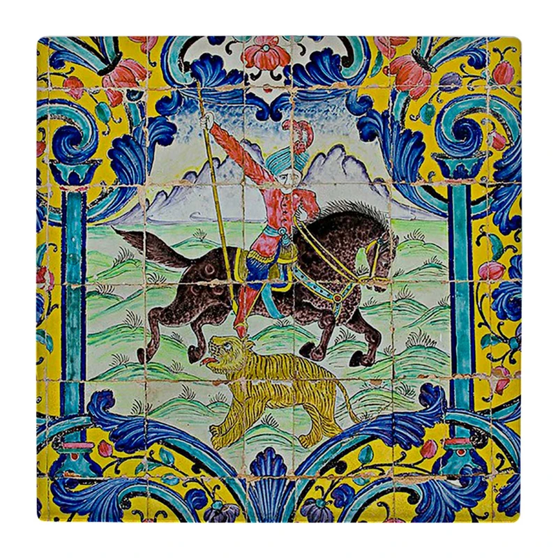 زیر لیوانی  طرح نگارگری ایرانی کد    4792386_3455