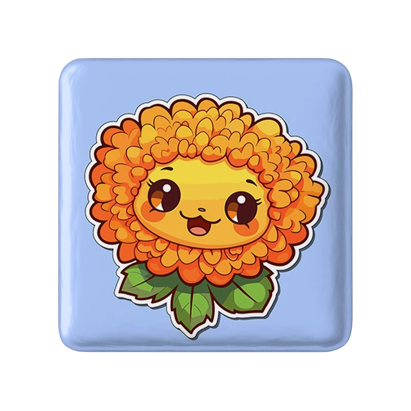 مگنت خندالو طرح گل و گیاه مدل مربعی کد 36640