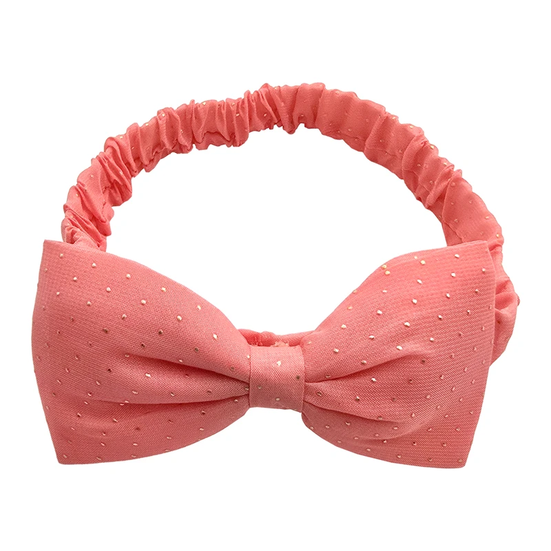 هدبند دخترانه مدل پاپیون طرح خالدار کد TL03-GL