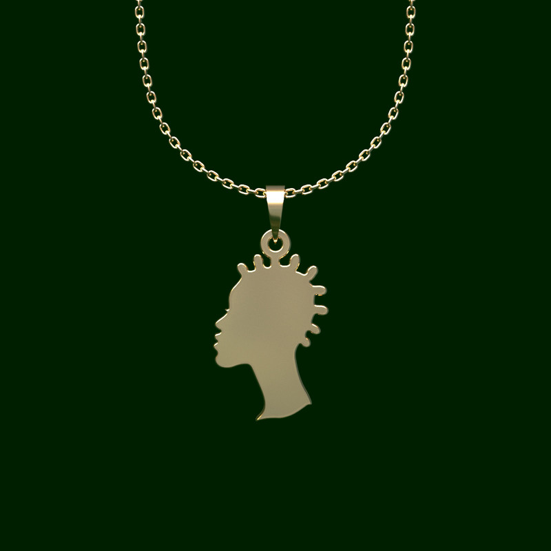 گردنبند طلا 18 عیار زنانه مدوپد مدل صورت کد PP2-1-1197