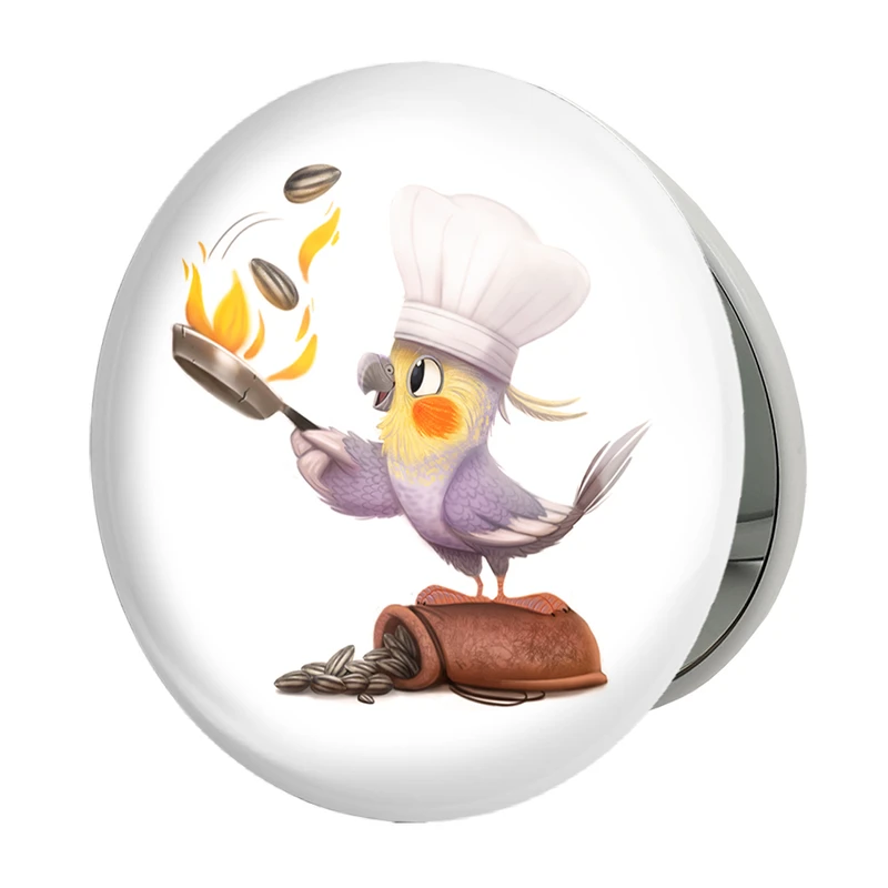 آینه جیبی خندالو طرح پرنده مدل تاشو کد 28291 