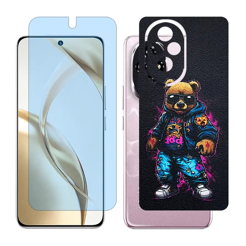 محافظ صفحه نمایش آنتی بلو گلس مدل Together مناسب برای گوشی موبایل آنر 200 / Honor 200 به همراه برچسب پوششی پشت گوشی