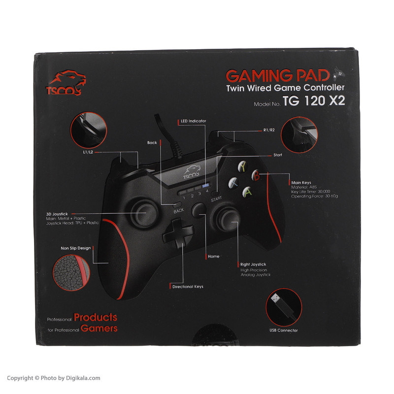 دسته بازی تسکو مدل TG 120 X2 بسته 2 عددی