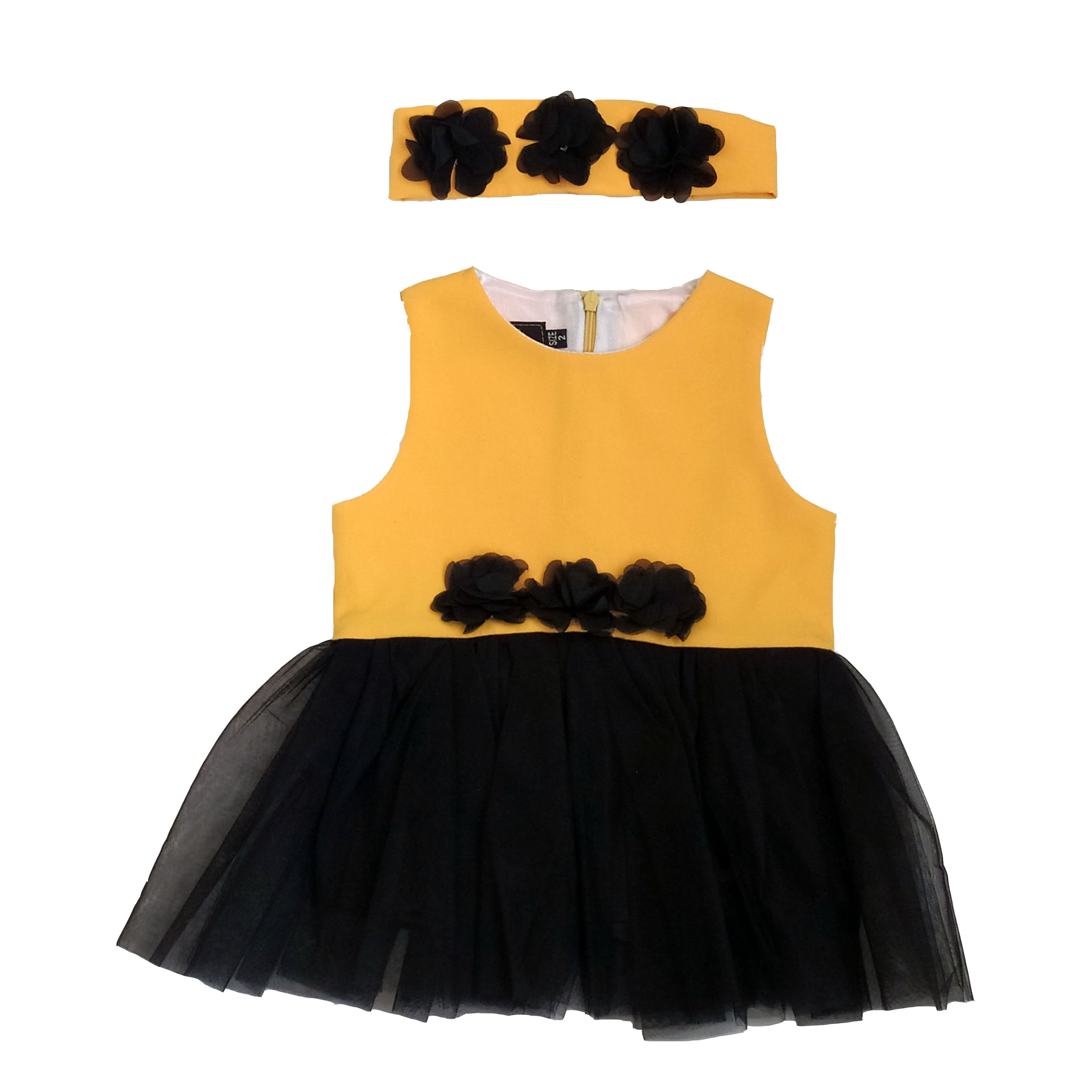 ست پیراهن و هدبند دخترانه کد 0012