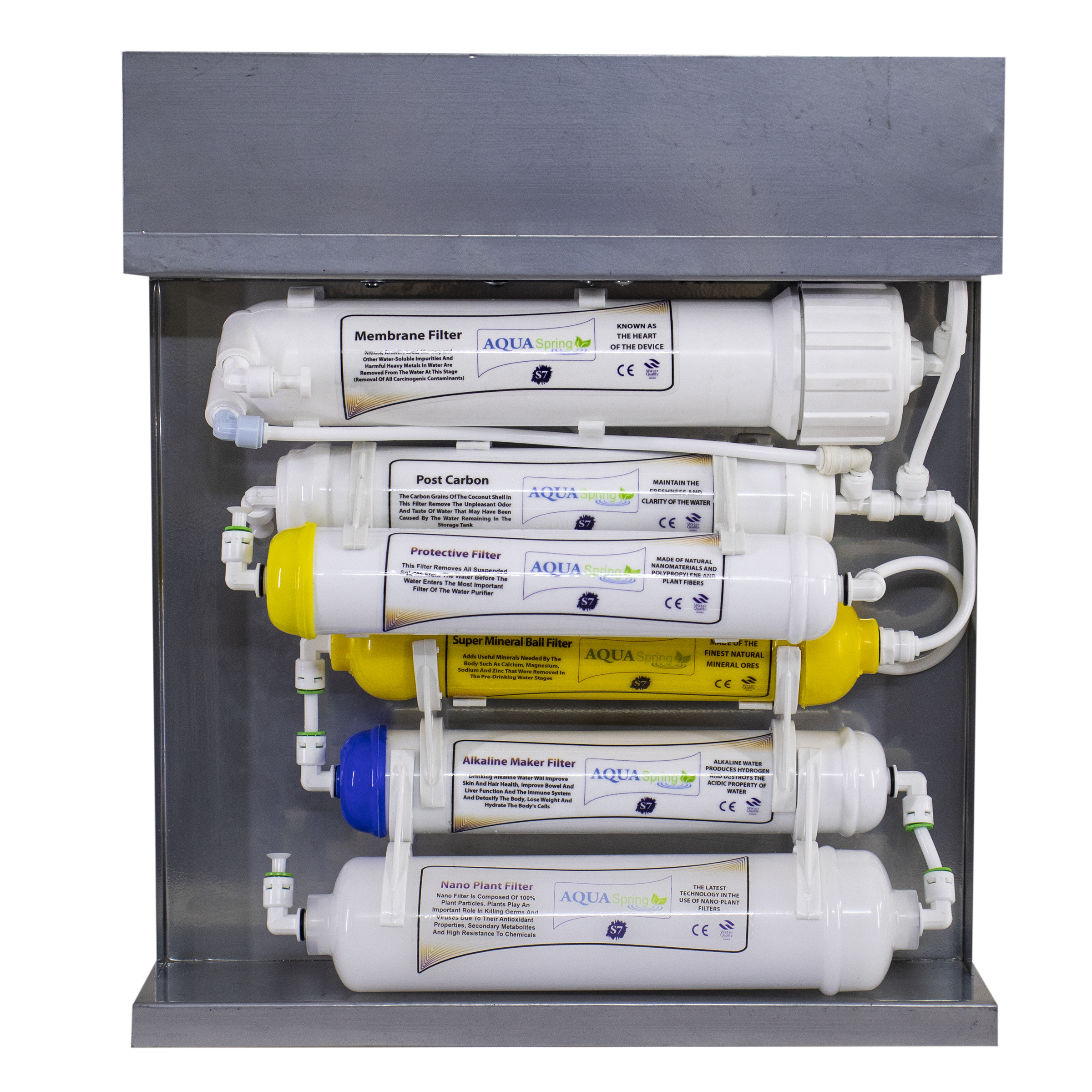 دستگاه تصفیه کننده آب آکوآ اسپرینگ مدل RO-S7-KZ 7077 به همراه فیلتر  مجموعه 3 عددی