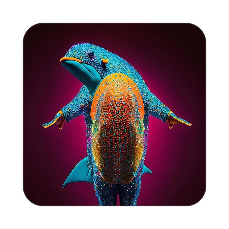 زیر لیوانی کاکتی طرح حیوانات رنگی مدل mp25815