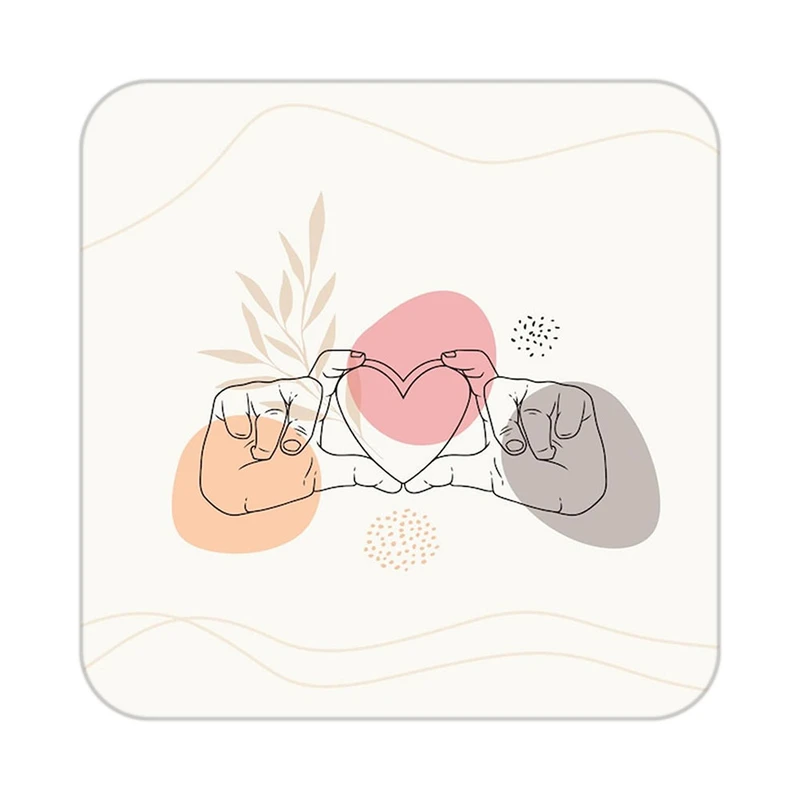 زیر لیوانی کاکتی طرح عاشقانه مدل mp37824