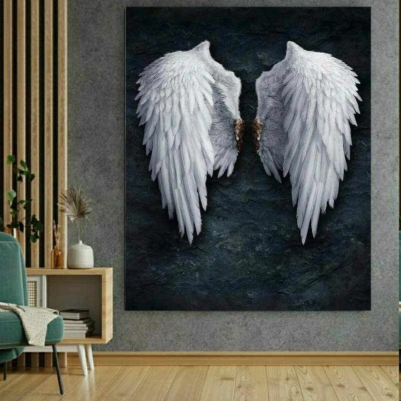 پوستر پارچه ای طرح آنجل مدل بال ها کد BK1819