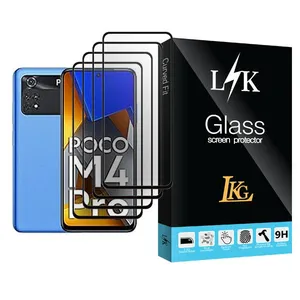 LKG LK Glass MIX004 Screen Protector For Xiaomi Poco M4 Pro Pack Of 4