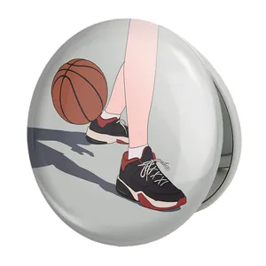 آینه جیبی خندالو طرح بسکتبال Basketball مدل تاشو کد 26443 