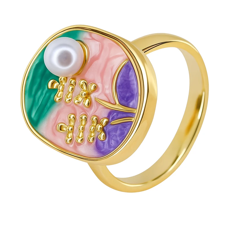 انگشتر زنانه زودیکا مدل  میناکاری کد AAE623