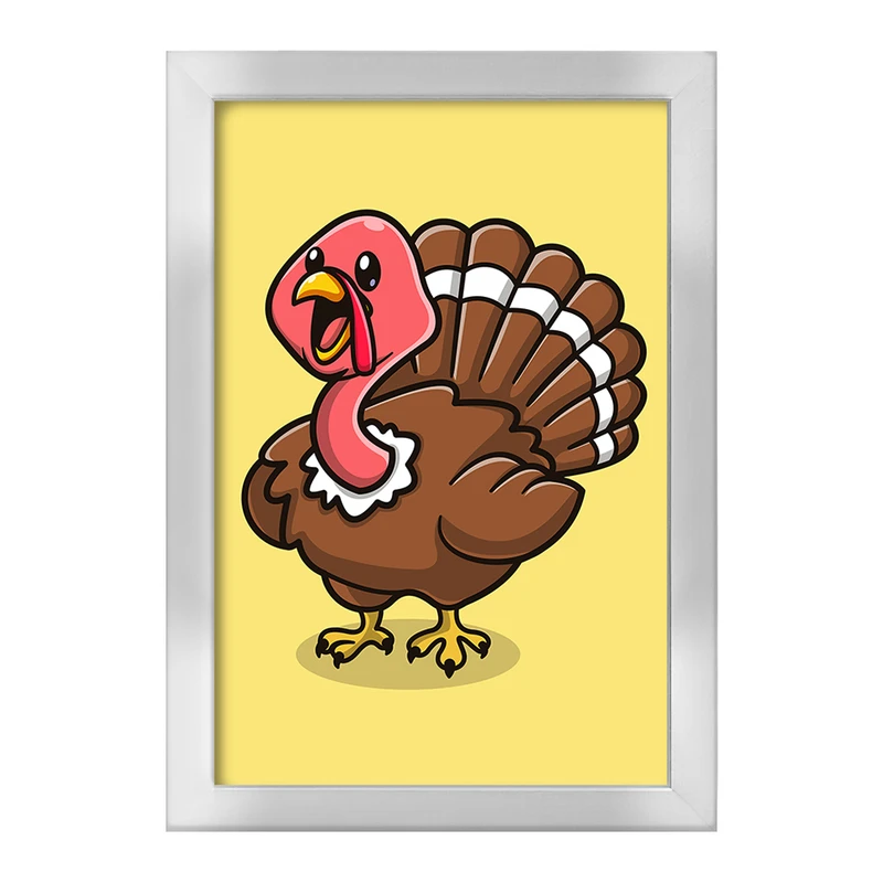 تابلو خندالو طرح حیوانات بامزه بوقلمون کد 29665