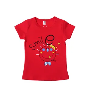 تی شرت آستین کوتاه دخترانه مدل smile