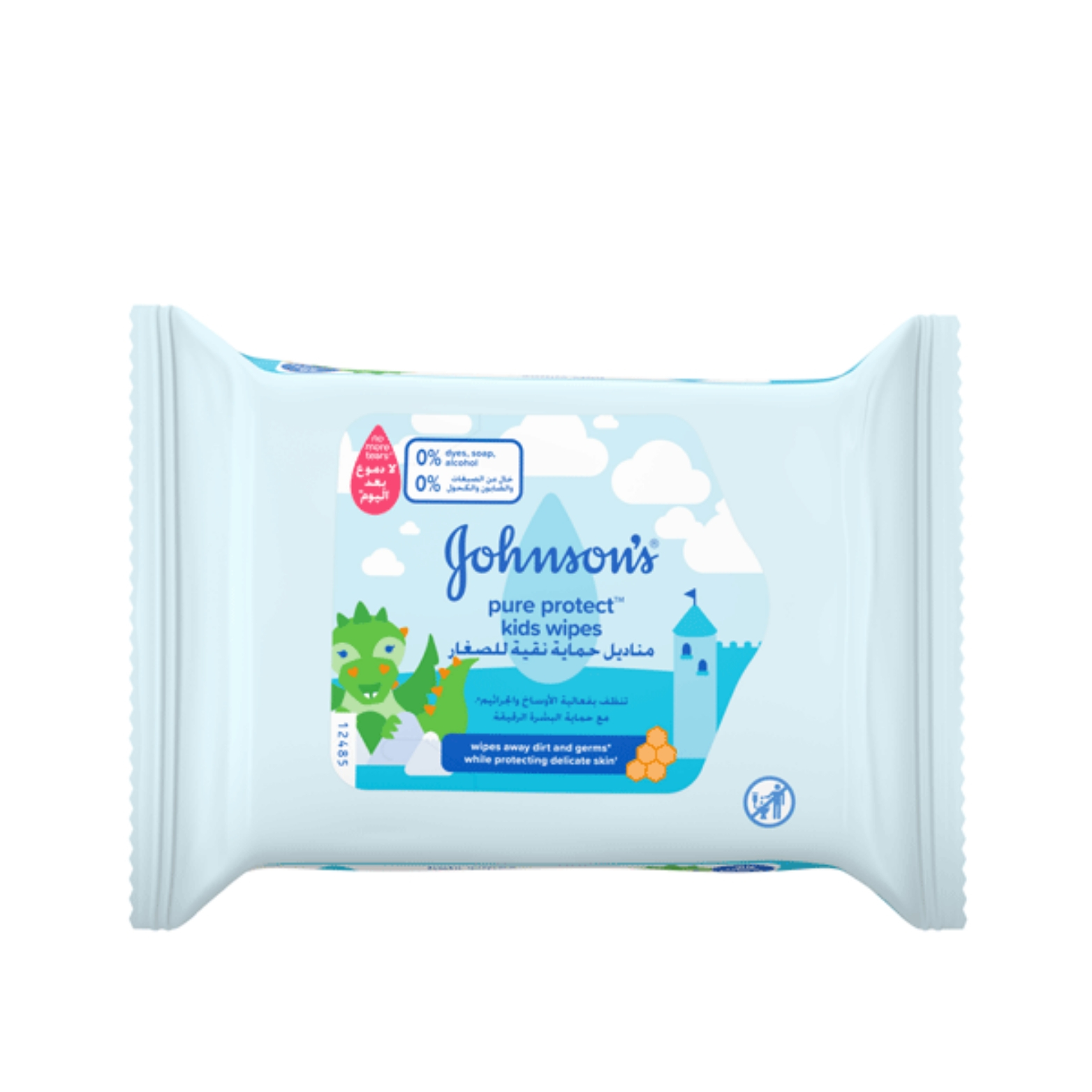 دستمال مرطوب کودک جانسون مدل pure protect بسته 25 عددی