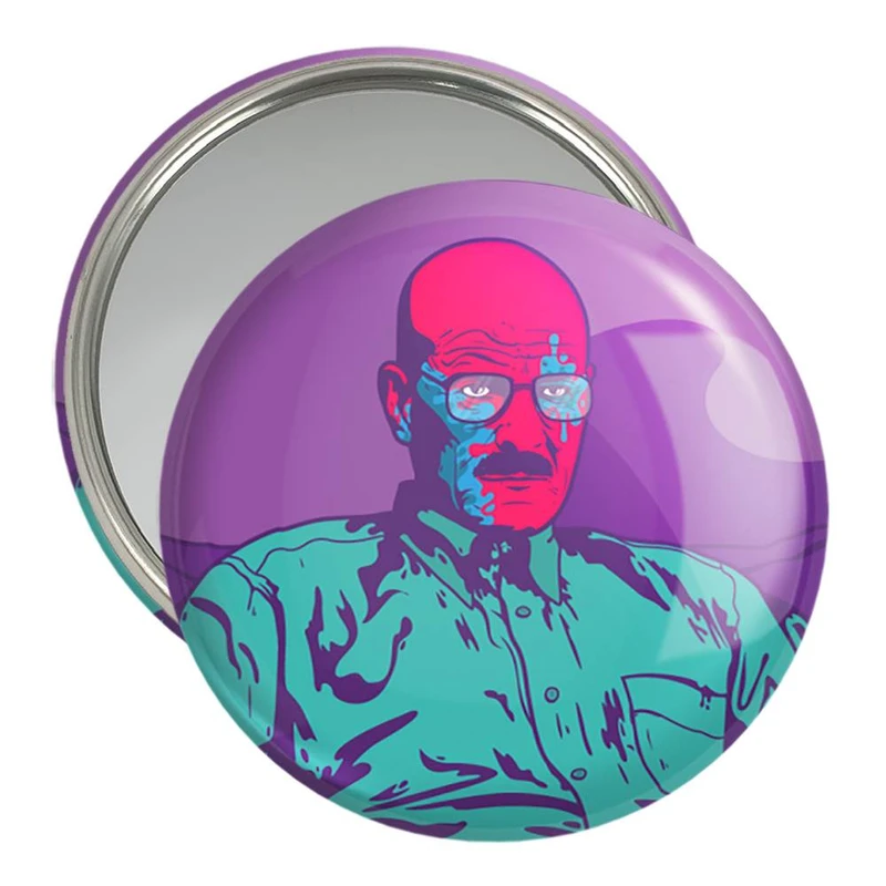 آینه جیبی خندالو مدل والتر وایت سریال بریکینگ بد Breaking Bad  کد 13296