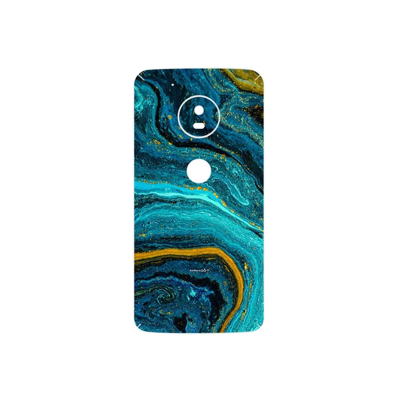 برچسب پوششی ماهوت مدل Turquoise marblewith golden streaks مناسب برای گوشی موبایل موتورولا Moto G5