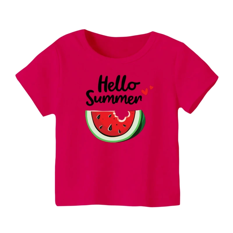 تی شرت آستین کوتاه بچگانه مدل هندوانه یلدایی کد 13