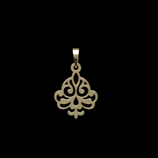 آویز گردنبند طلا 18 عیار زنانه مدوپد مدل اسلیمی کد PA1-15261