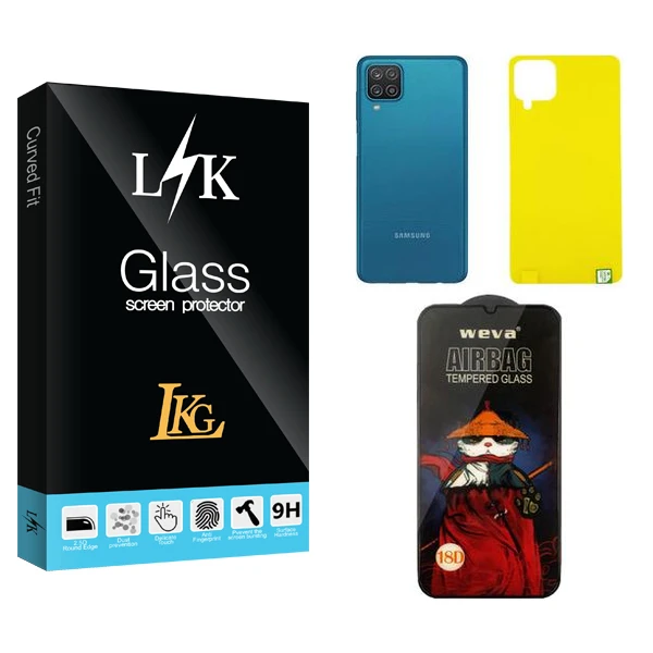 محافظ صفحه نمایش ال کا جی مدل LK ProAirbag مناسب برای گوشی موبایل سامسونگ Galaxy A12  به همراه محافظ پشت گوشی