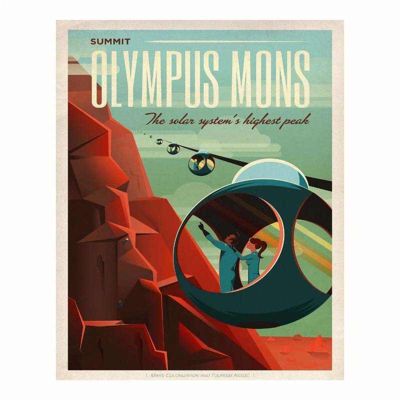 پوستر مدل  فضا و ناسا-هنر سفر به مریخ 