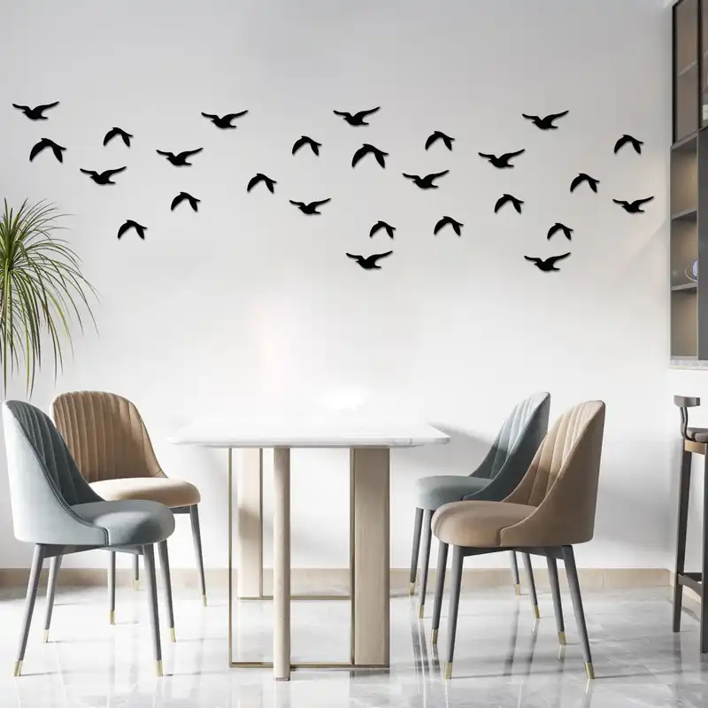 استیکر دیواری باروچین مدل پرنده های زیبا کد 4102