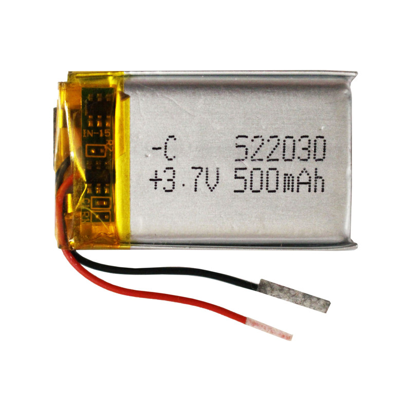 باتری لیتیوم پلیمر مدل 522030 ظرفیت500میلی آمپر ساعت