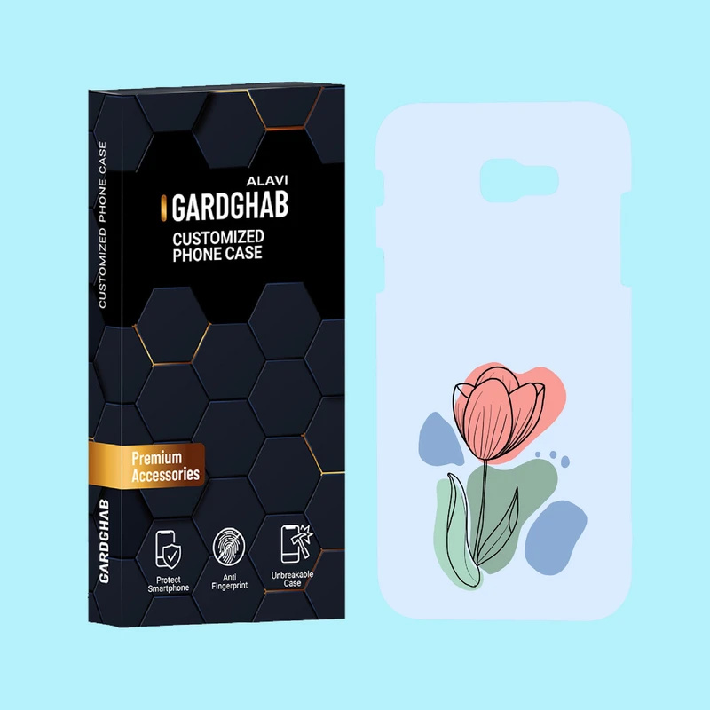 کاور گارد قاب علوی مدل گل مناسب برای گوشی موبایل سامسونگ Galaxy A720 / A7 2017