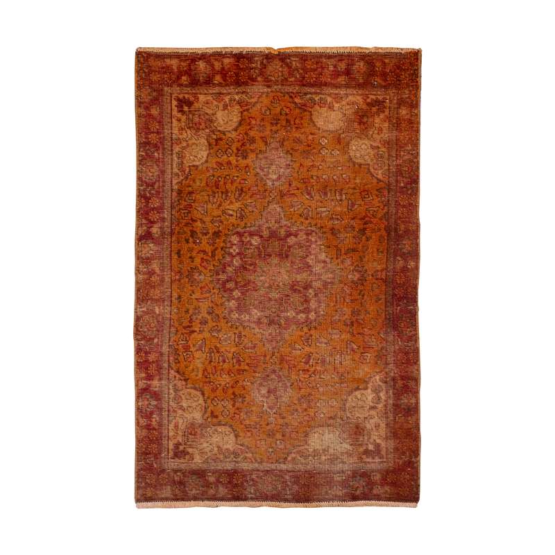 فرش دستبافت رنگ شده یک و نیم متری کد 1353