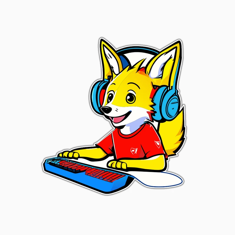 استیکر لپ تاپ و موبایل بووم طرح روباه مدل Gaming کد MA122