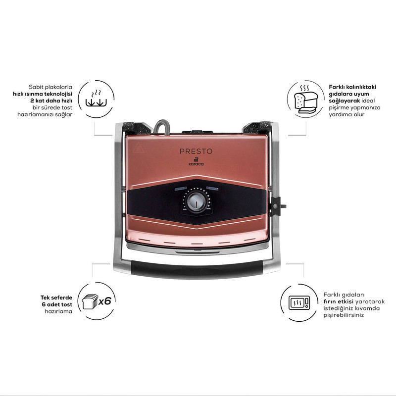 ساندویچ ساز کاراجا مدل PRESTO ساندویچ ساز کاراجا مدل PRESTO
