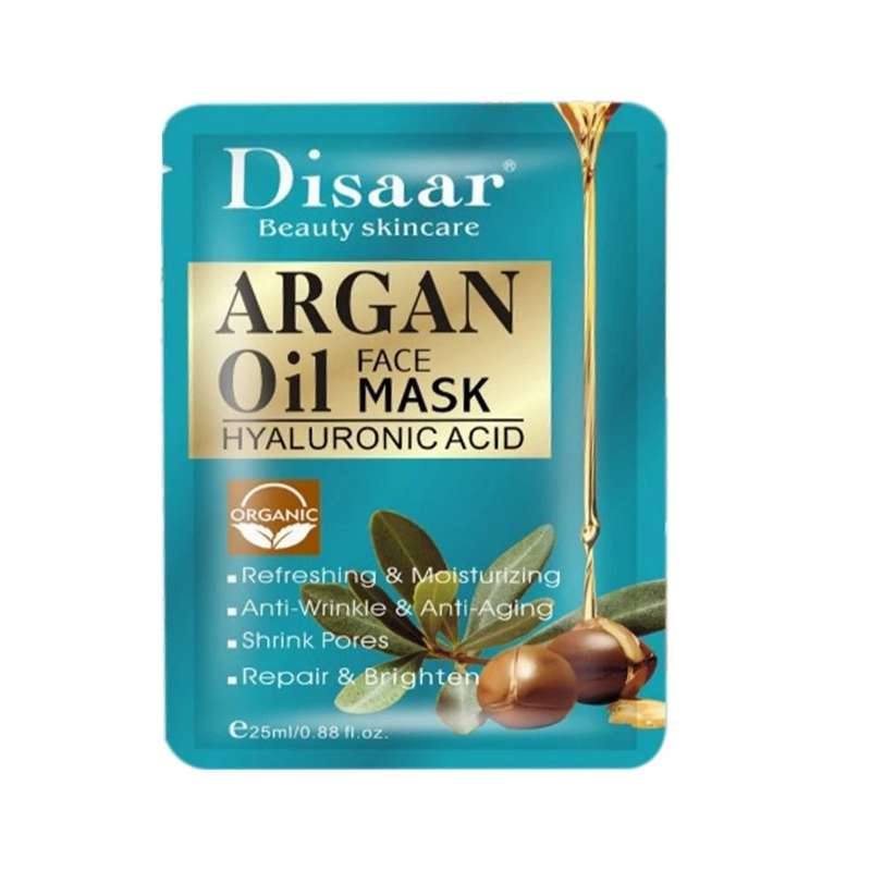 ماسک صورت دیسار مدل روغن آرگان و هیالورونیک اسید حجم 25 میلی لیتر