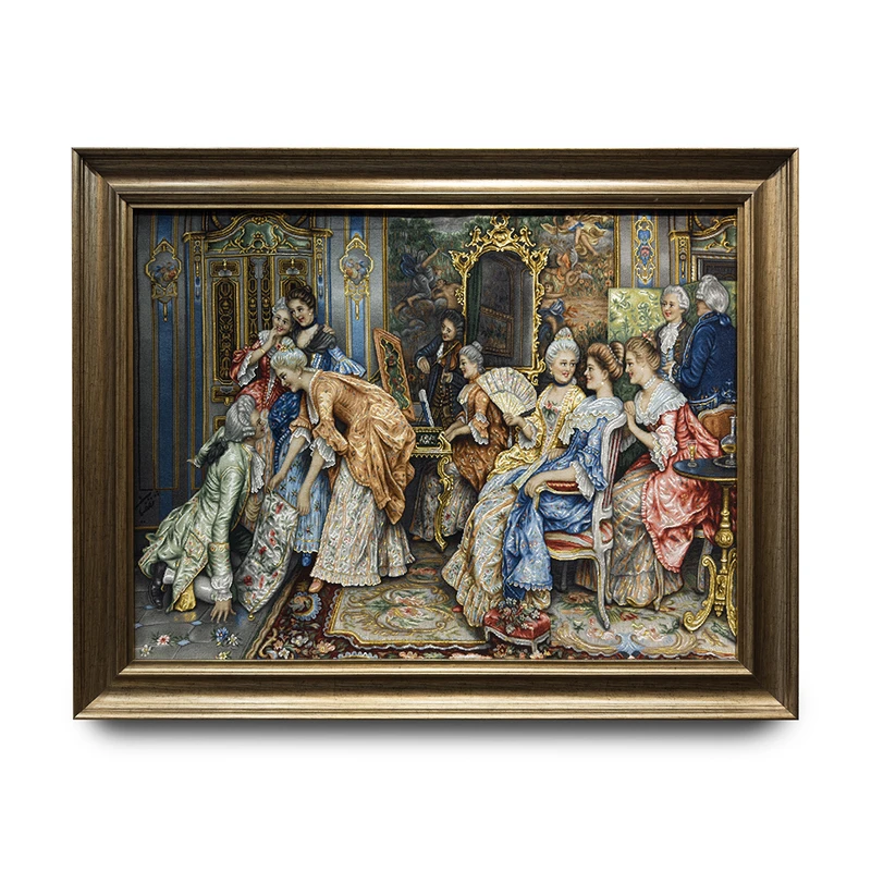 تابلو فرش دستباف طرح مهمانی کد 90