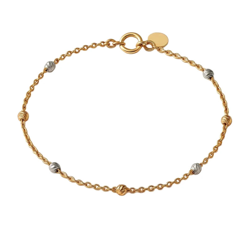 دستبند طلا 18 عیار زنانه دوست خوب مدل ال برناردو کد dk176