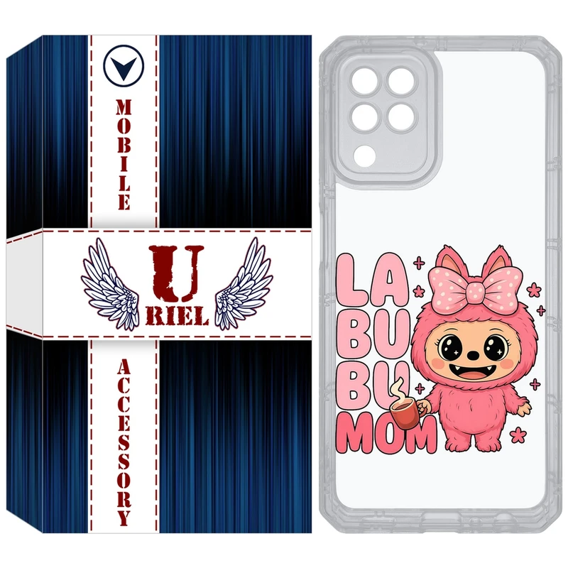 کاور یوریل مدل Clear کد 136 طرح لبوبو Labubu مناسب برای گوشی موبایل سامسونگ Galaxy A22 4G / M32 / M22
